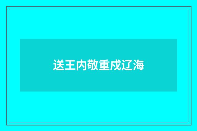 送王内敬重戍辽海