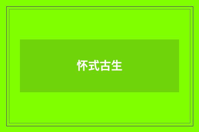 怀式古生
