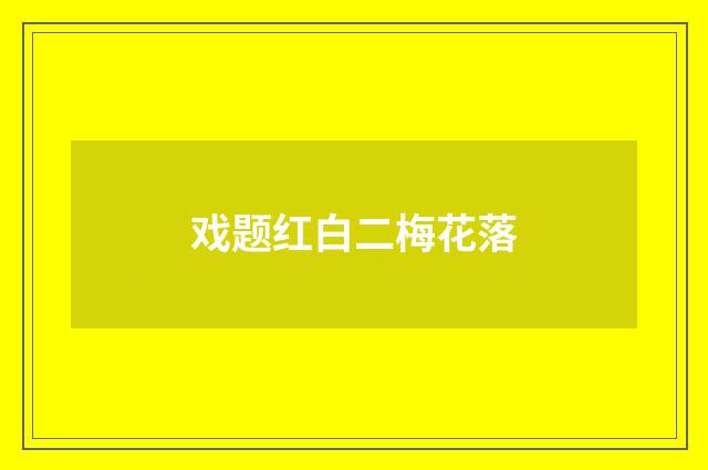 戏题红白二梅花落