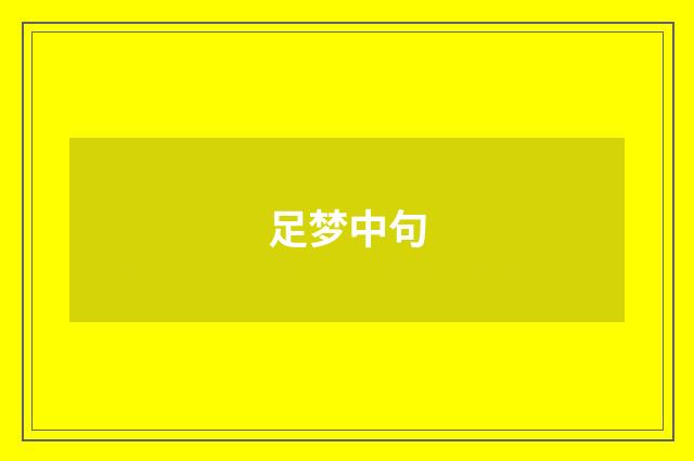 足梦中句