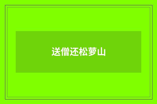送僧还松萝山