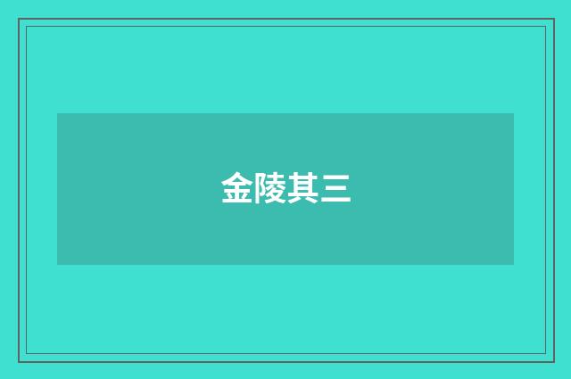 金陵其三