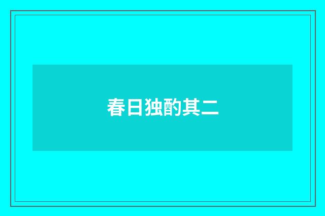 春日独酌其二