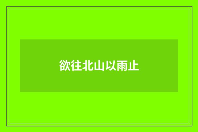 欲往北山以雨止