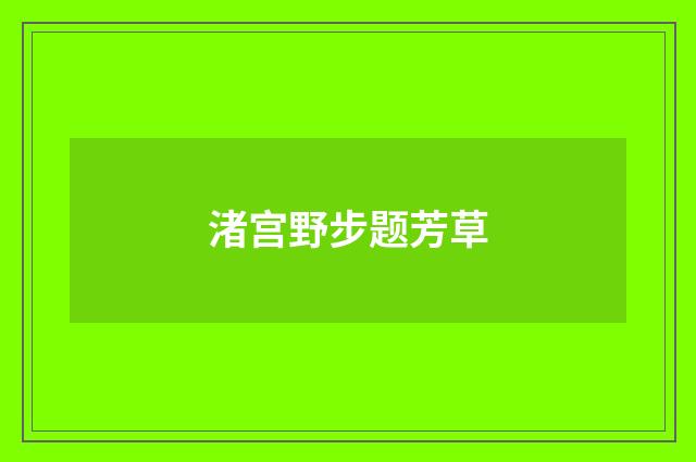 渚宫野步题芳草