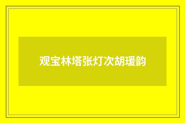 观宝林塔张灯次胡瑗韵