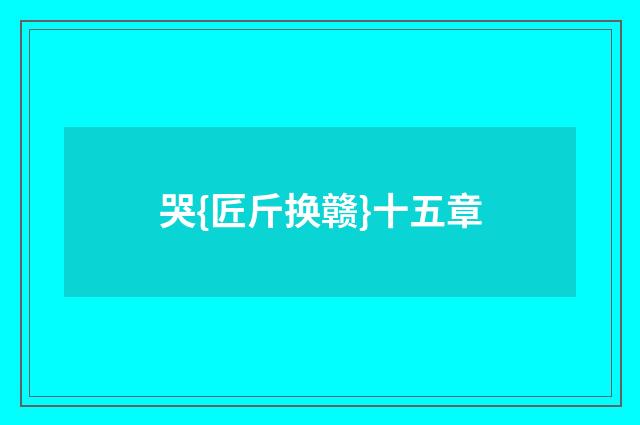 哭{匠斤换赣}十五章