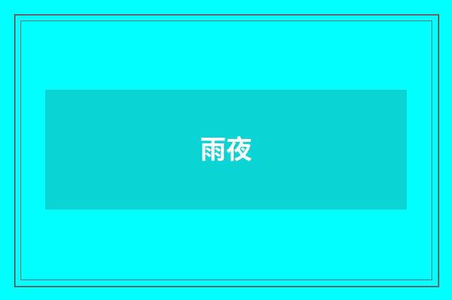 雨夜