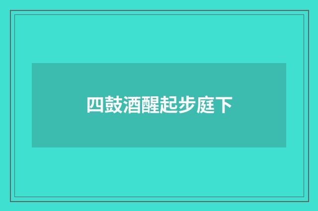 四鼓酒醒起步庭下