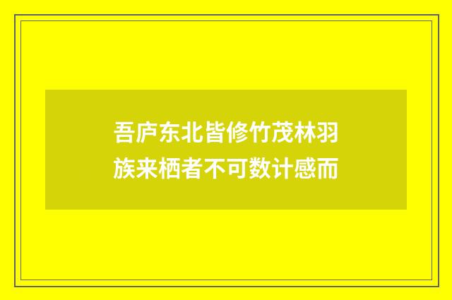 吾庐东北皆修竹茂林羽族来栖者不可数计感而