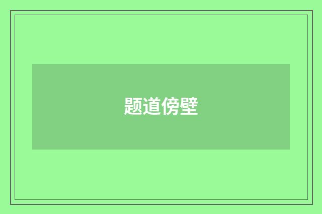 题道傍壁