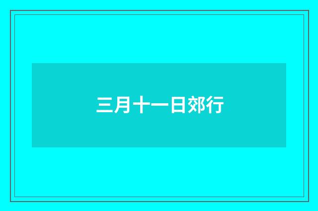 三月十一日郊行