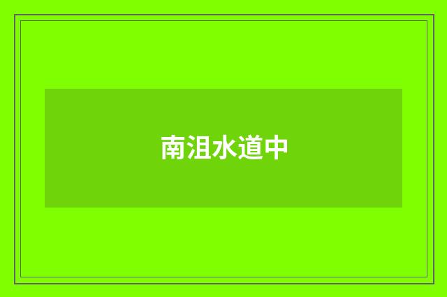 南沮水道中