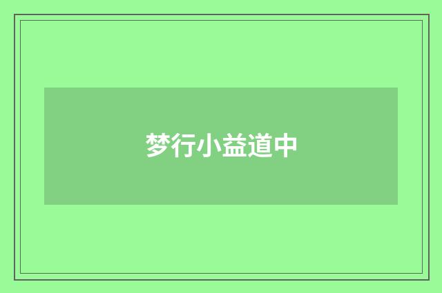 梦行小益道中