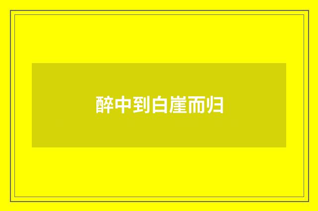 醉中到白崖而归