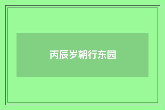 丙辰岁朝行东园