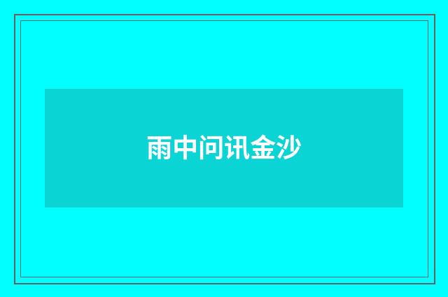 雨中问讯金沙