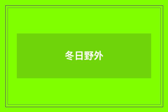 冬日野外