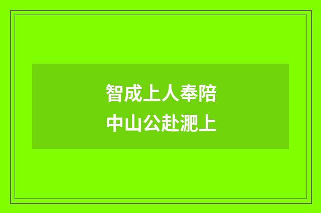 智成上人奉陪中山公赴淝上