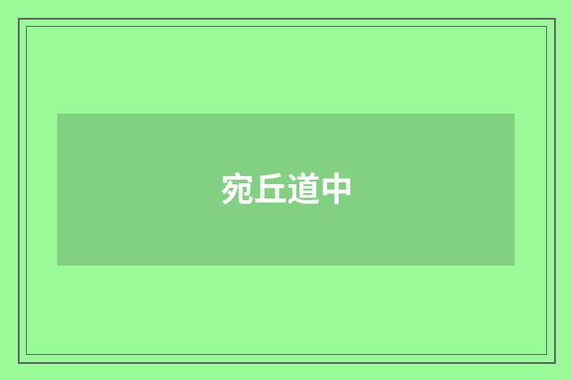 宛丘道中