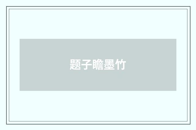题子瞻墨竹