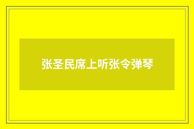 张圣民席上听张令弹琴