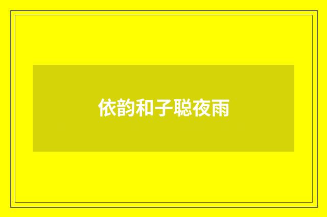 依韵和子聪夜雨