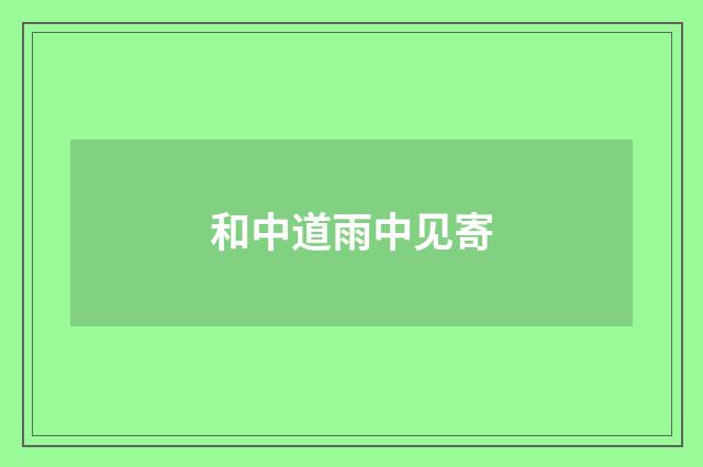 和中道雨中见寄