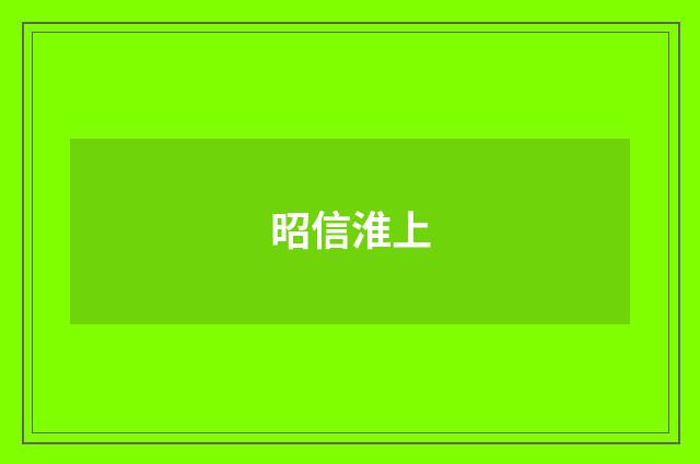 昭信淮上