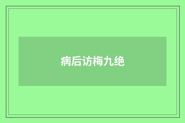 病后访梅九绝