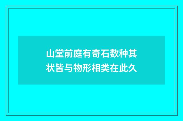 山堂前庭有奇石数种其状皆与物形相类在此久