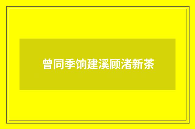 曾同季饷建溪顾渚新茶