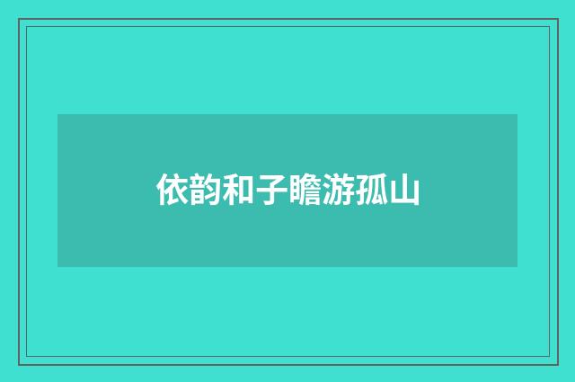 依韵和子瞻游孤山