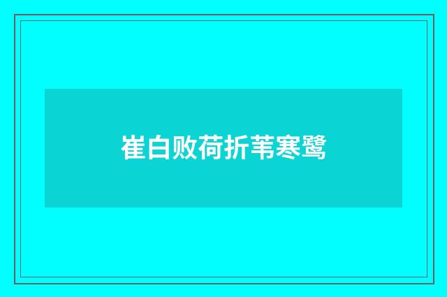 崔白败荷折苇寒鹭