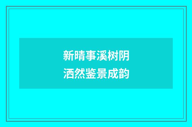 新晴事溪树阴洒然鉴景成韵