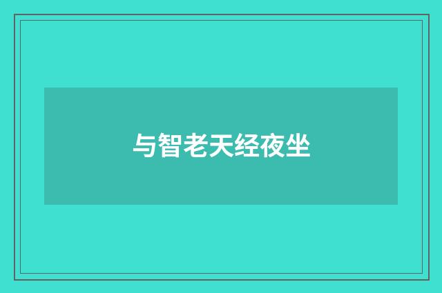 与智老天经夜坐