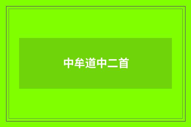 中牟道中二首