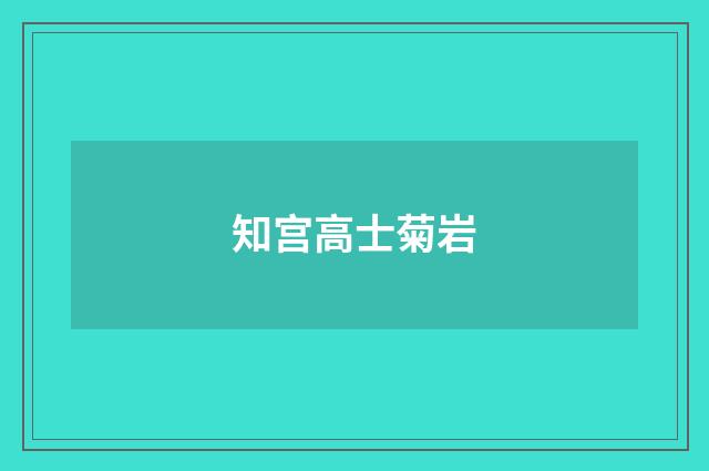 知宫高士菊岩