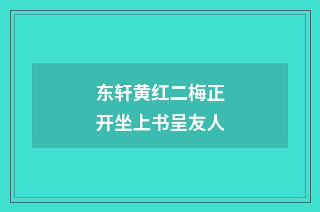 东轩黄红二梅正开坐上书呈友人