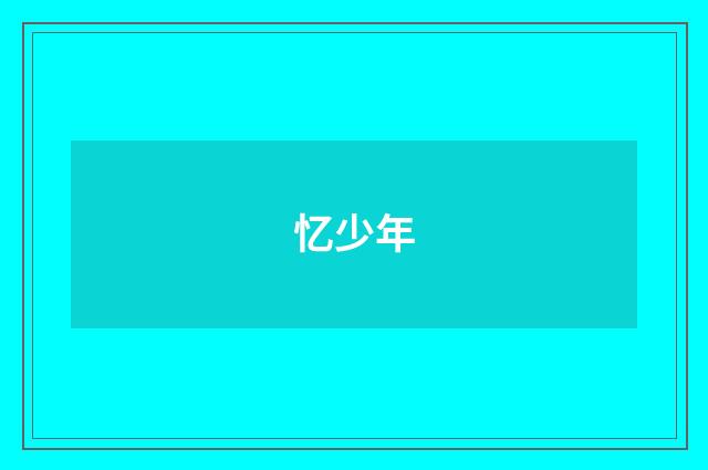 忆少年