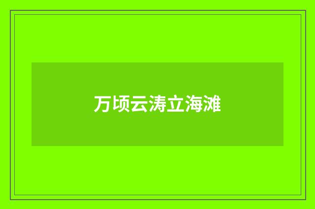 万顷云涛立海滩