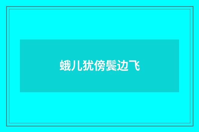 蛾儿犹傍鬓边飞