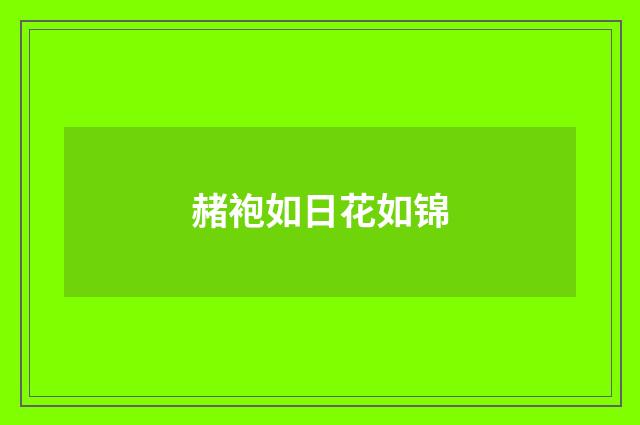 赭袍如日花如锦