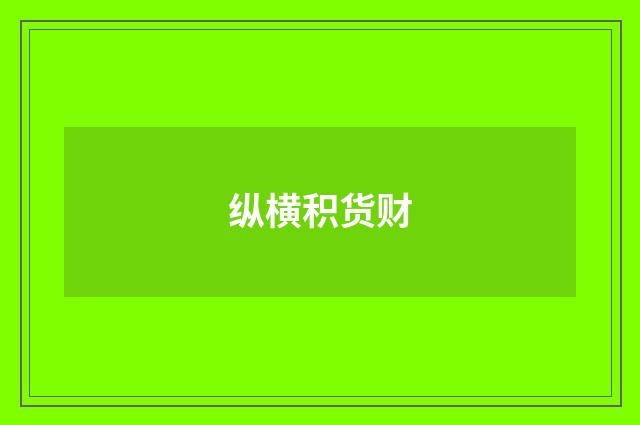 纵横积货财