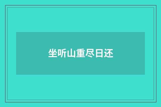 坐听山重尽日还