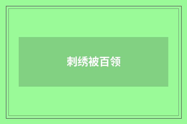 刺绣被百领