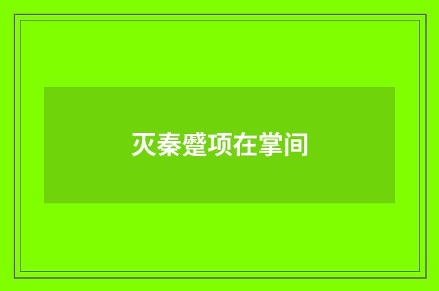 灭秦蹙项在掌间