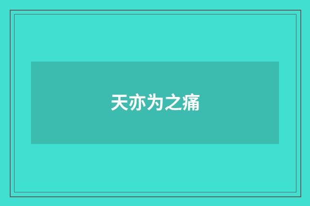 天亦为之痛