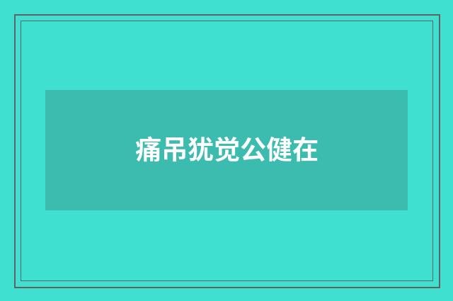 痛吊犹觉公健在
