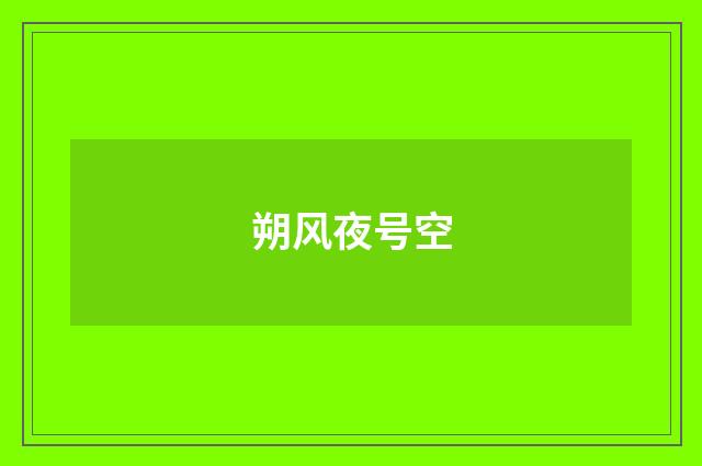 朔风夜号空